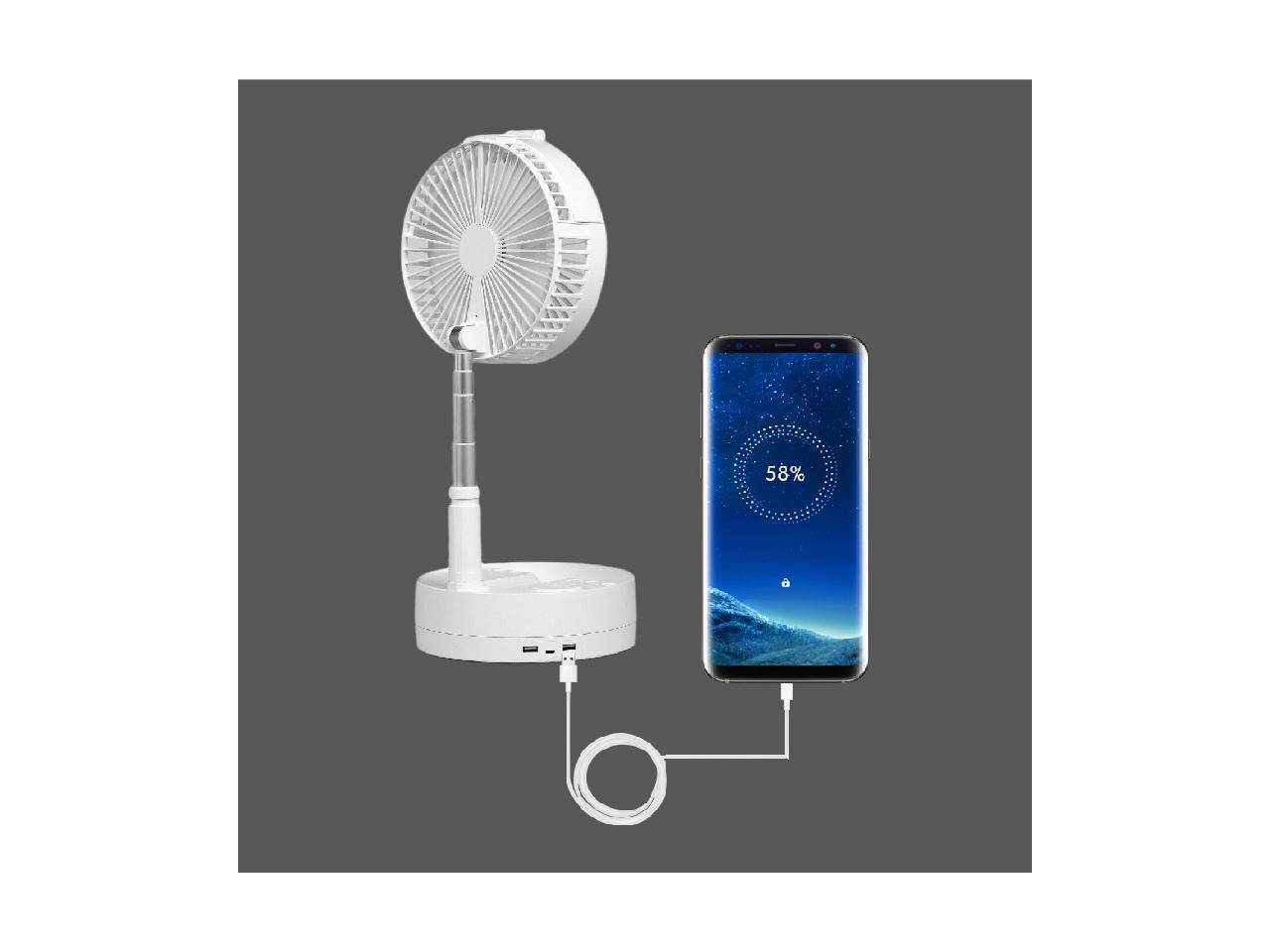 Retractable folding fan spray humidification desk lamp wireless charging multifunctional outdoor storage portable ultra-quiet