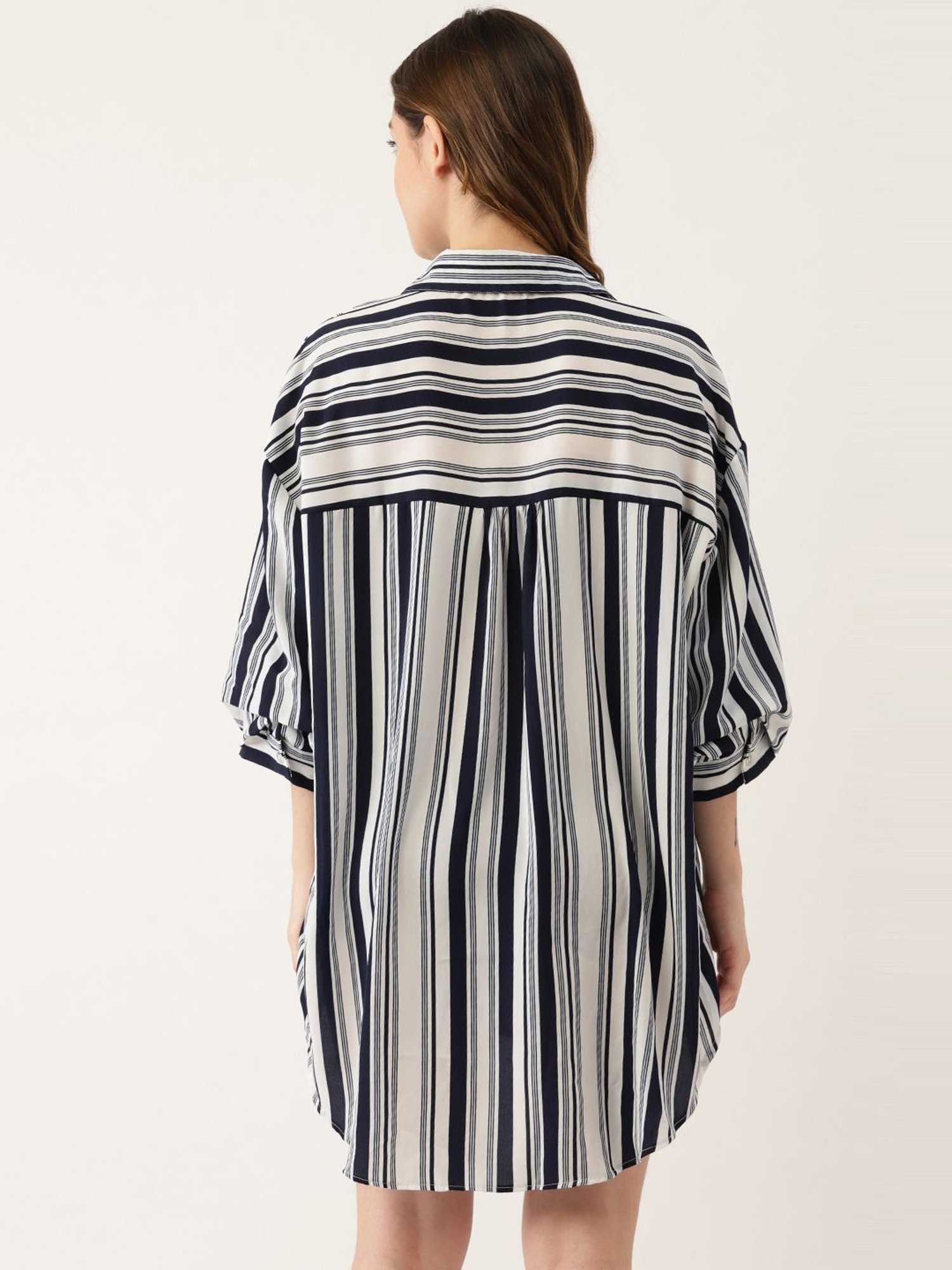 Ms.Lingies Blue Printed Night Shirt