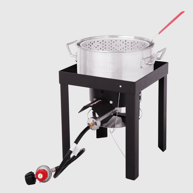 Creole Feast 50000BTU Premium Aluminum Outdoor Fryer and Steamer Set TFK3001