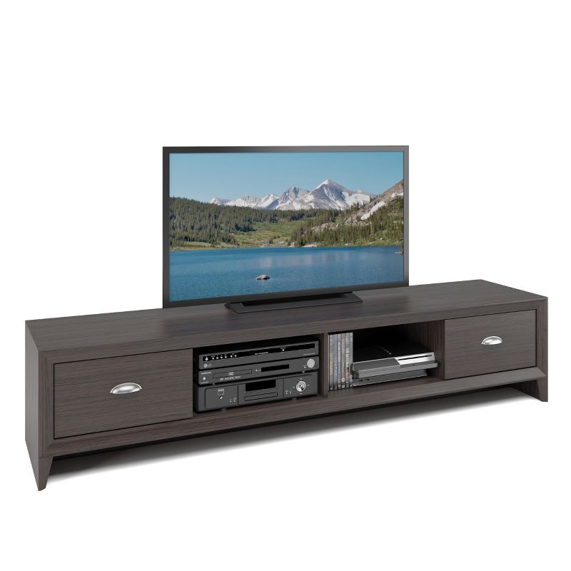 Lakewood Extra Wide TV Bench Modern Wenge 80" - CorLiving