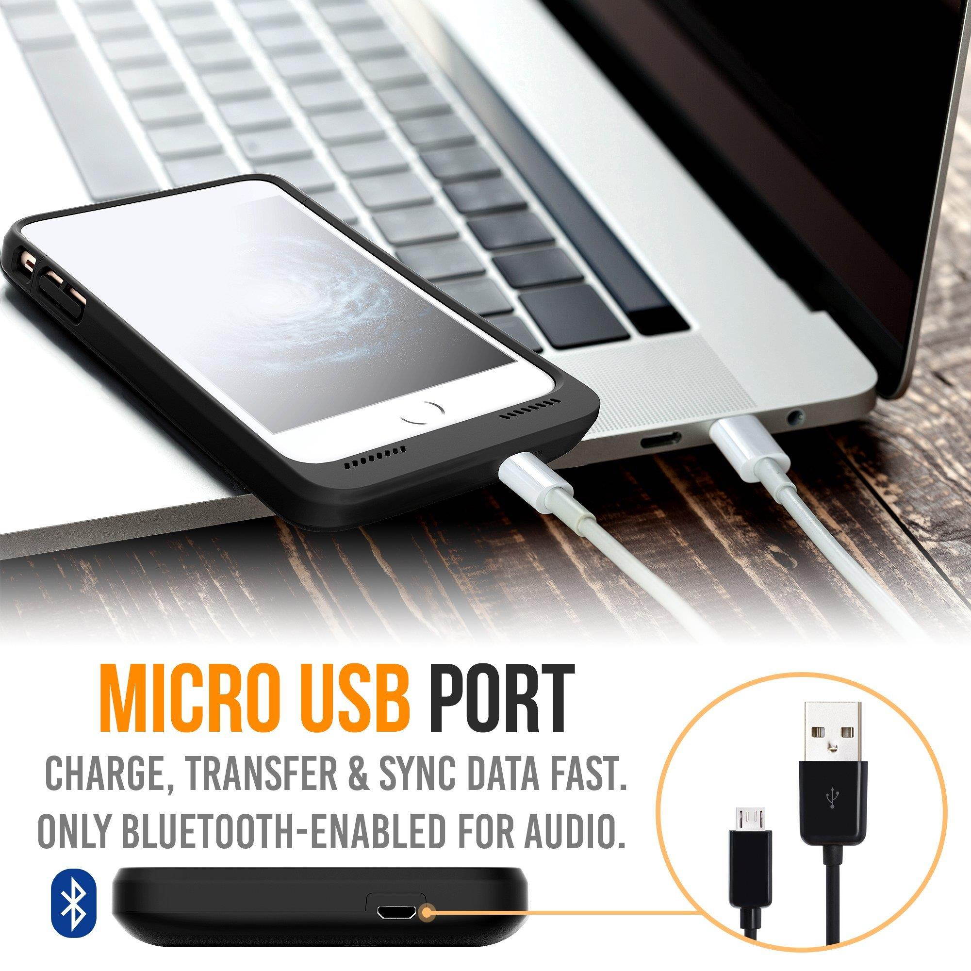 Alpatronix iPhone 7 Plus Battery Case, 5000mAh Slim Portable Protective Extended Charger Cover Compatible with iPhone 7 Plus (5.5 inch) BX180plus - (Black)