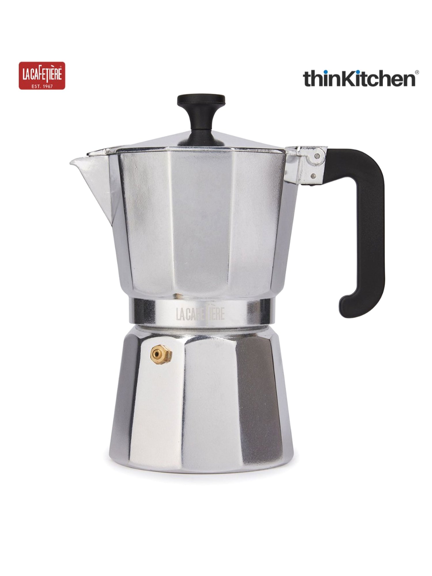 La Cafetiere Venice Silver Aluminium Espresso Maker