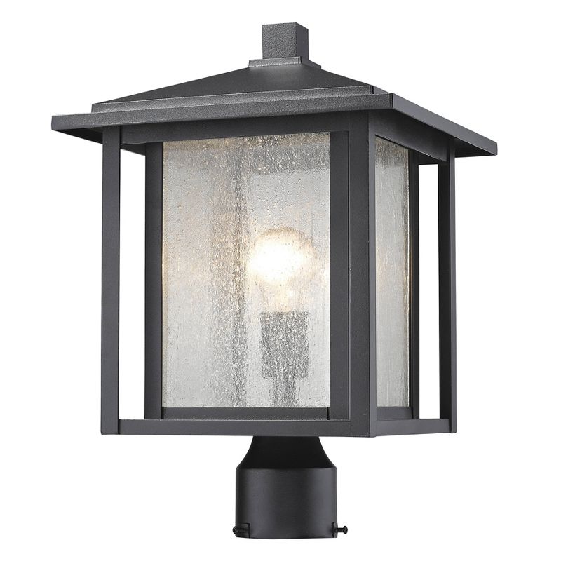 1 Light Outdoor Post Mount Black - Aurora Lighting