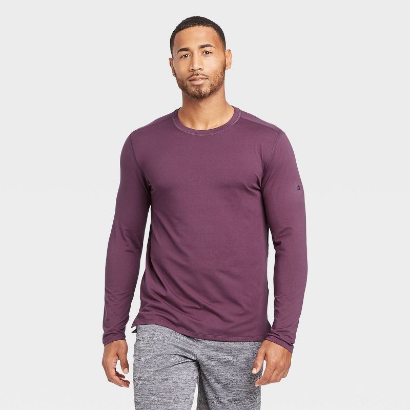 Men's Long Sleeve Performance T-Shirt - All in Motion™ Purple XXL