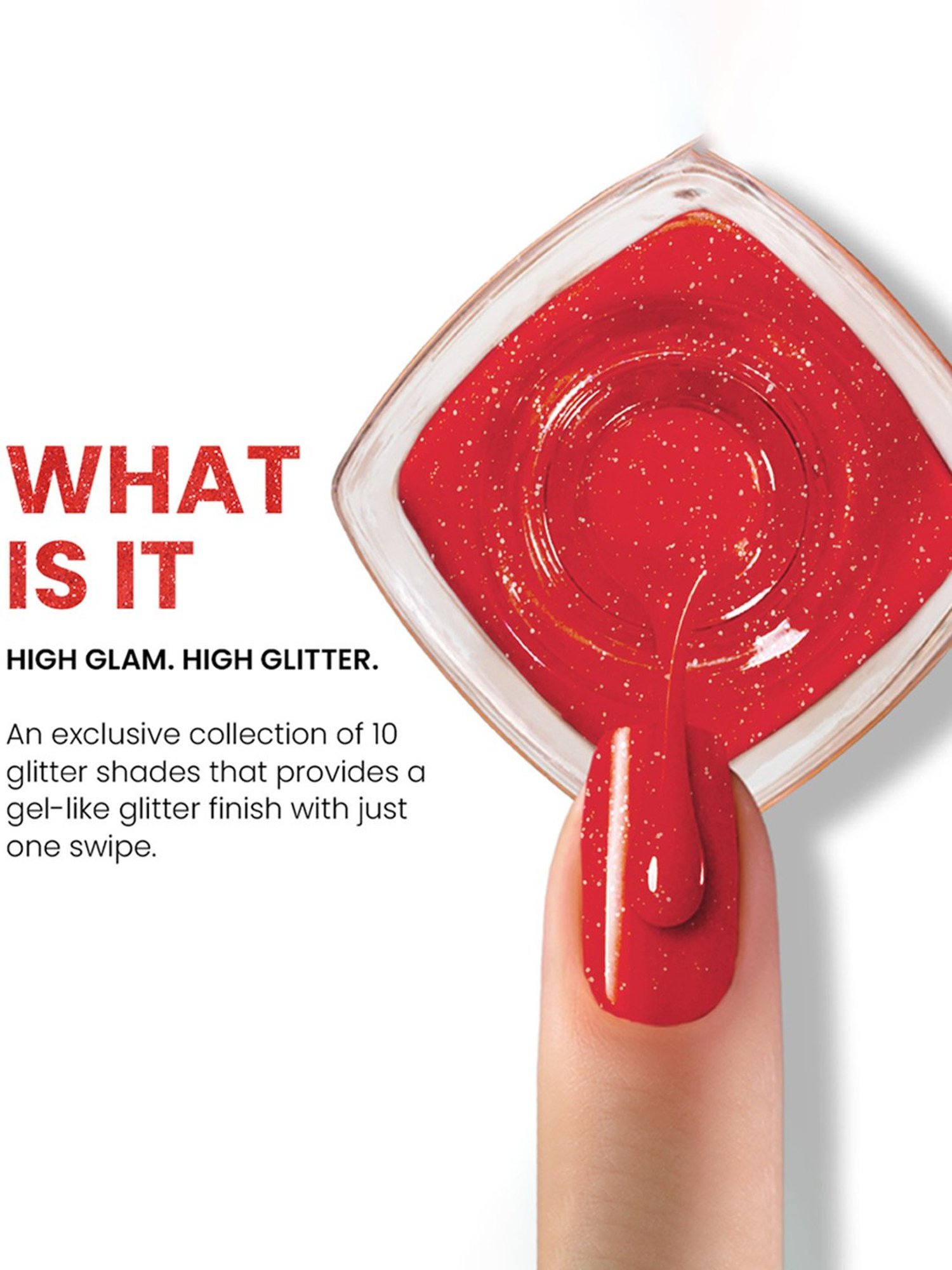 Lakme Absolute Glitterati Nail Polish Mistletoe - 12 ml