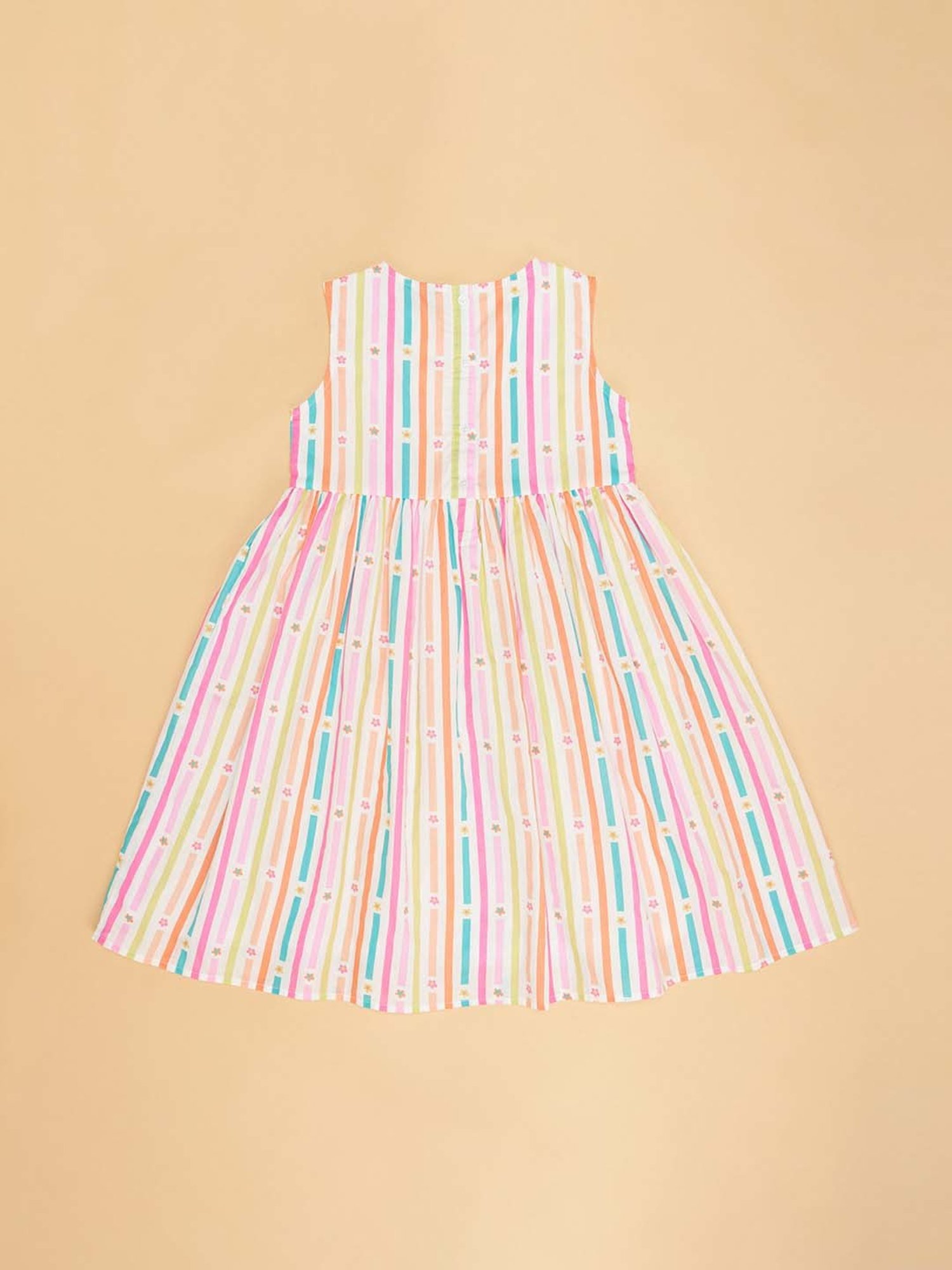 YU by Pantaloons Kids Multicolor Cotton Striped Dress