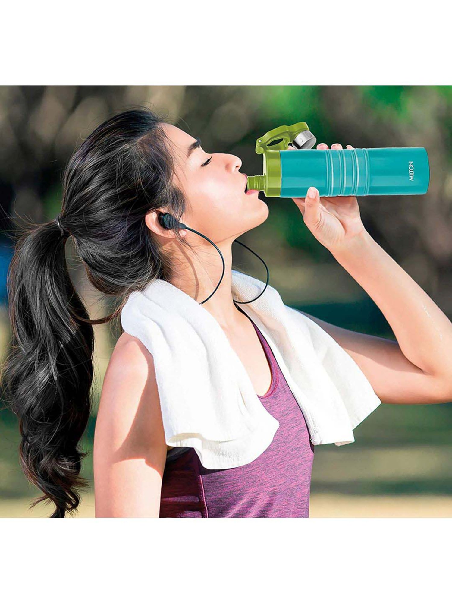 Milton Amigo Aqua Green Stainless Steel Insulated Water Bottle (630 ml) - Set of 1