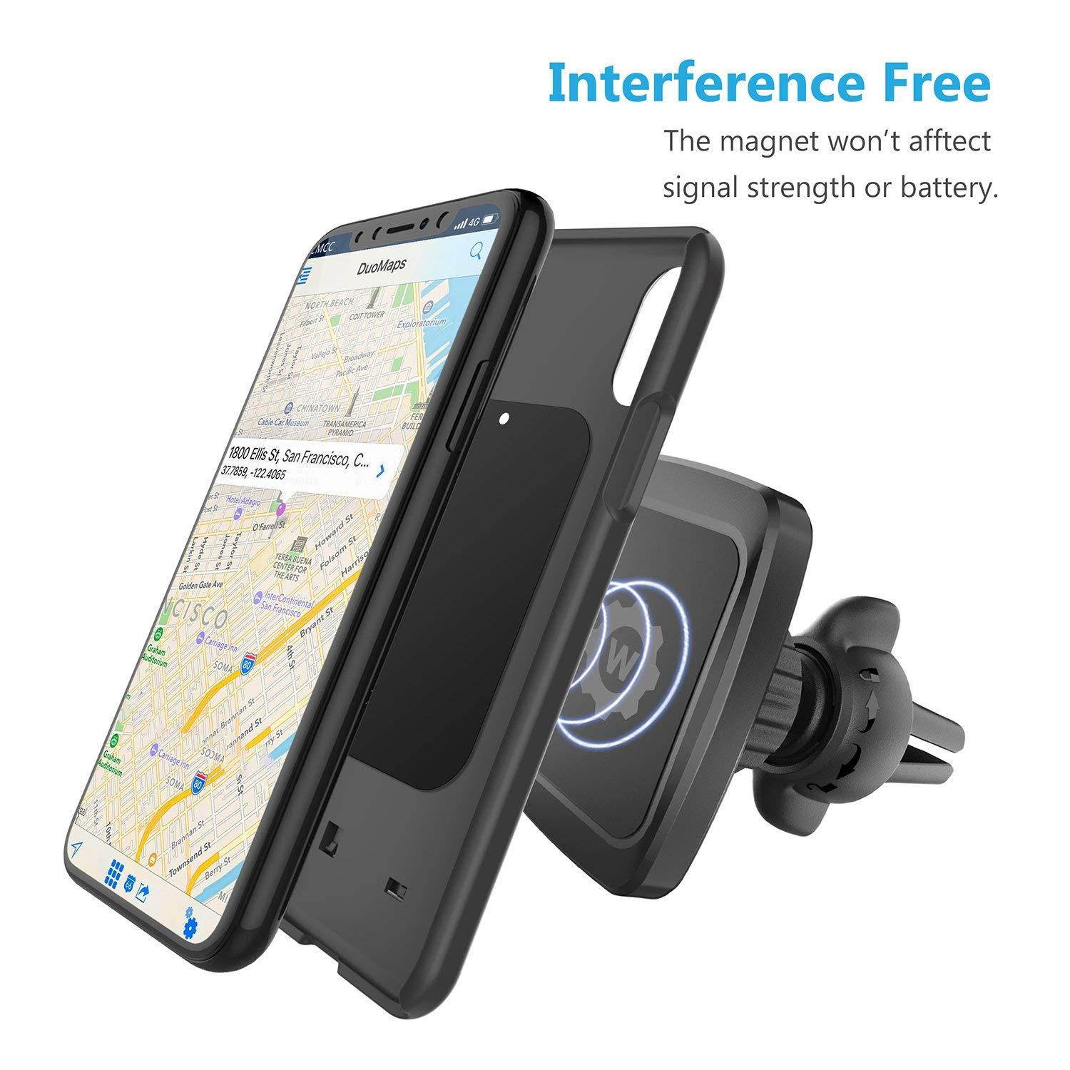 Magnetic Mount, WizGear Universal Twist-Lock Air Vent Magnetic Car Mount Holder, for Cell Phones with Fast Swift-snap Technology