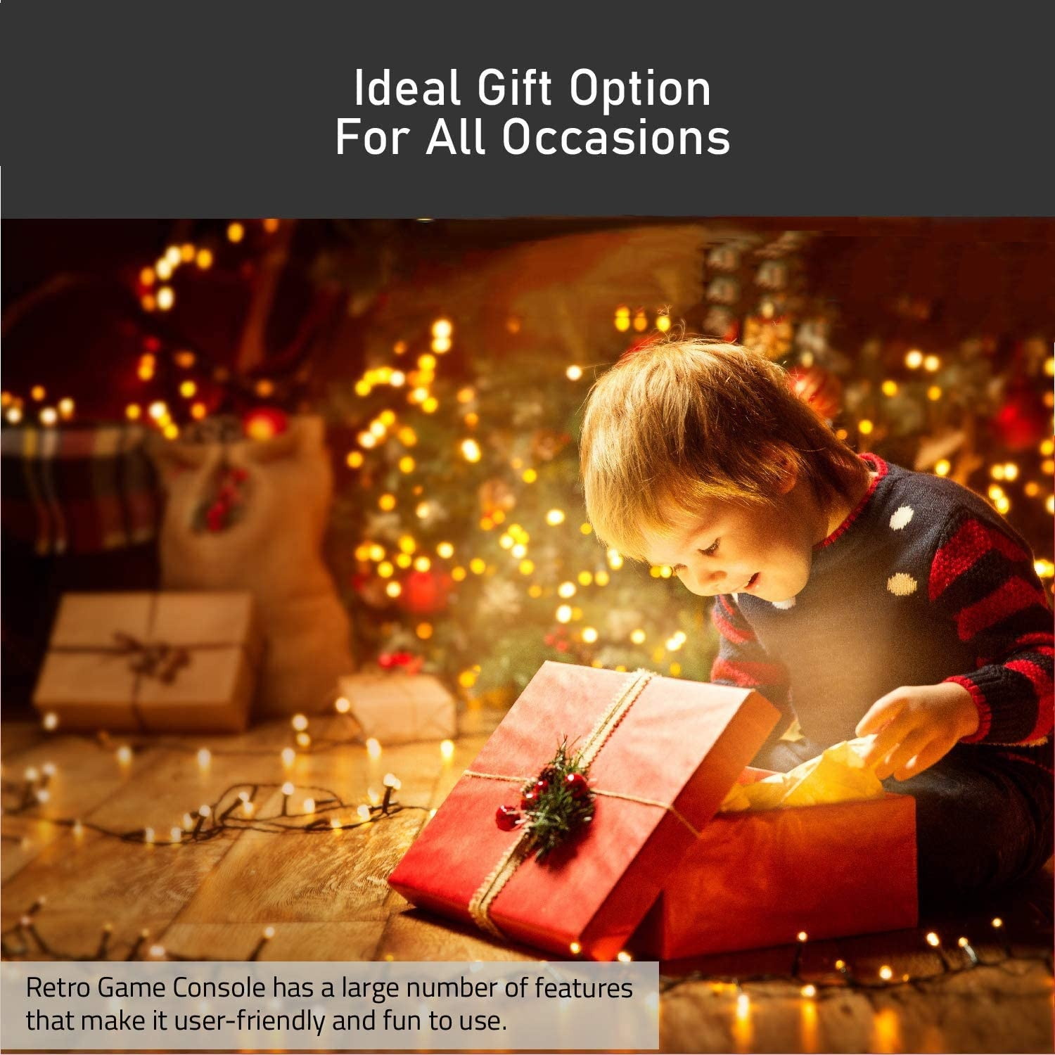 Retro Game Console, TV HDMI Interface Card Game Console, Wireless Controller with U Disk Size Game Console, 32G Memory cardbuilt-in 818 Classic Games(Other Games can be Downloaded)