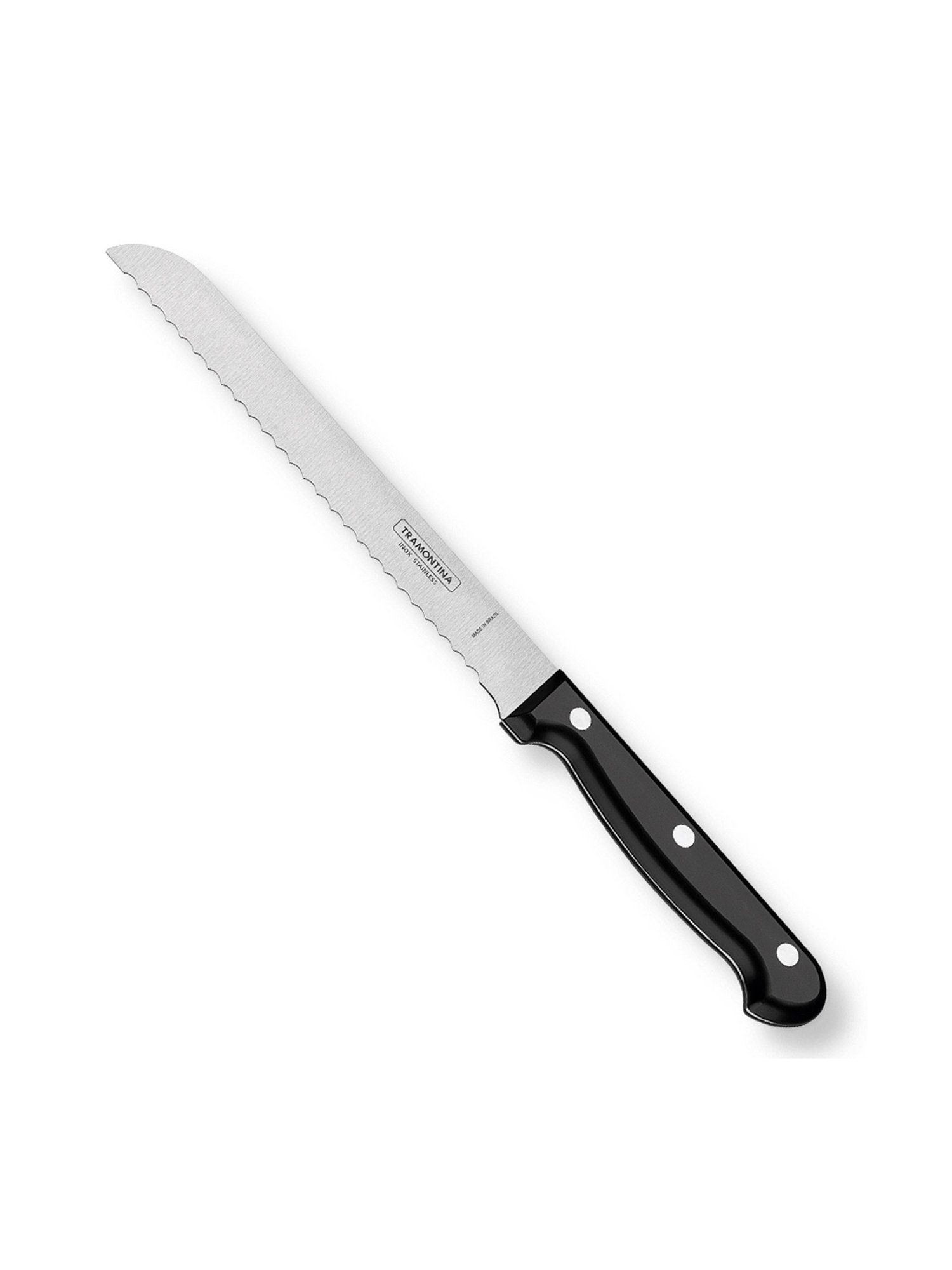 Tramontina Ultracorte Stainless Steel Bread Knife Serrated Edge 6.6" Kitchen Knife Antimicrobial