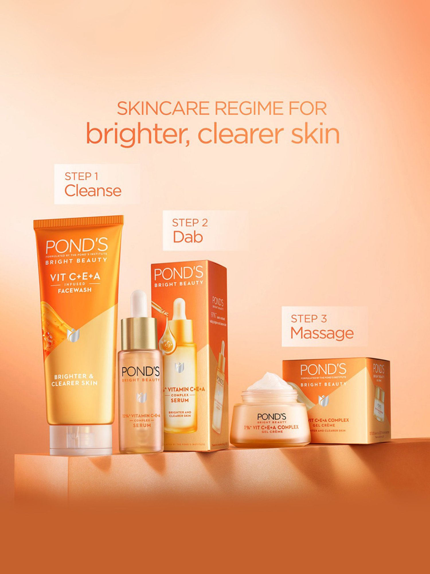 Pond's Bright Beauty Vit C+E+A Infused Face Wash - 100 gm