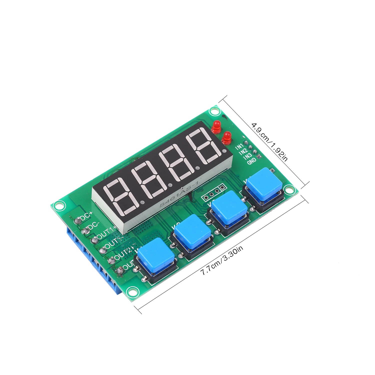 7-27V 2-Channel Time Relay Module Digital Cycle Delay Switch Control with 0.01s-999min Timing Range for Smart Home Industrial