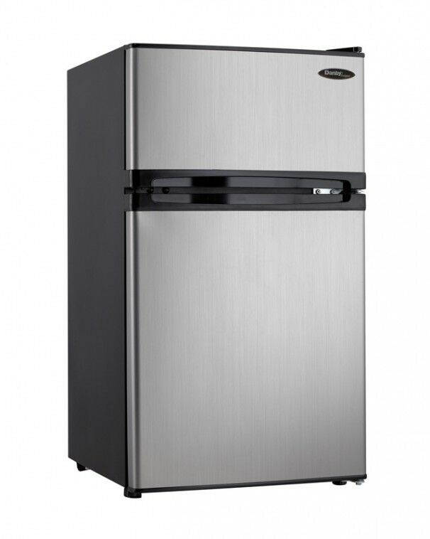 Danby Designer 3.1 cu. ft. 2-Door Compact Mini Refrigerator Fridge Freezer