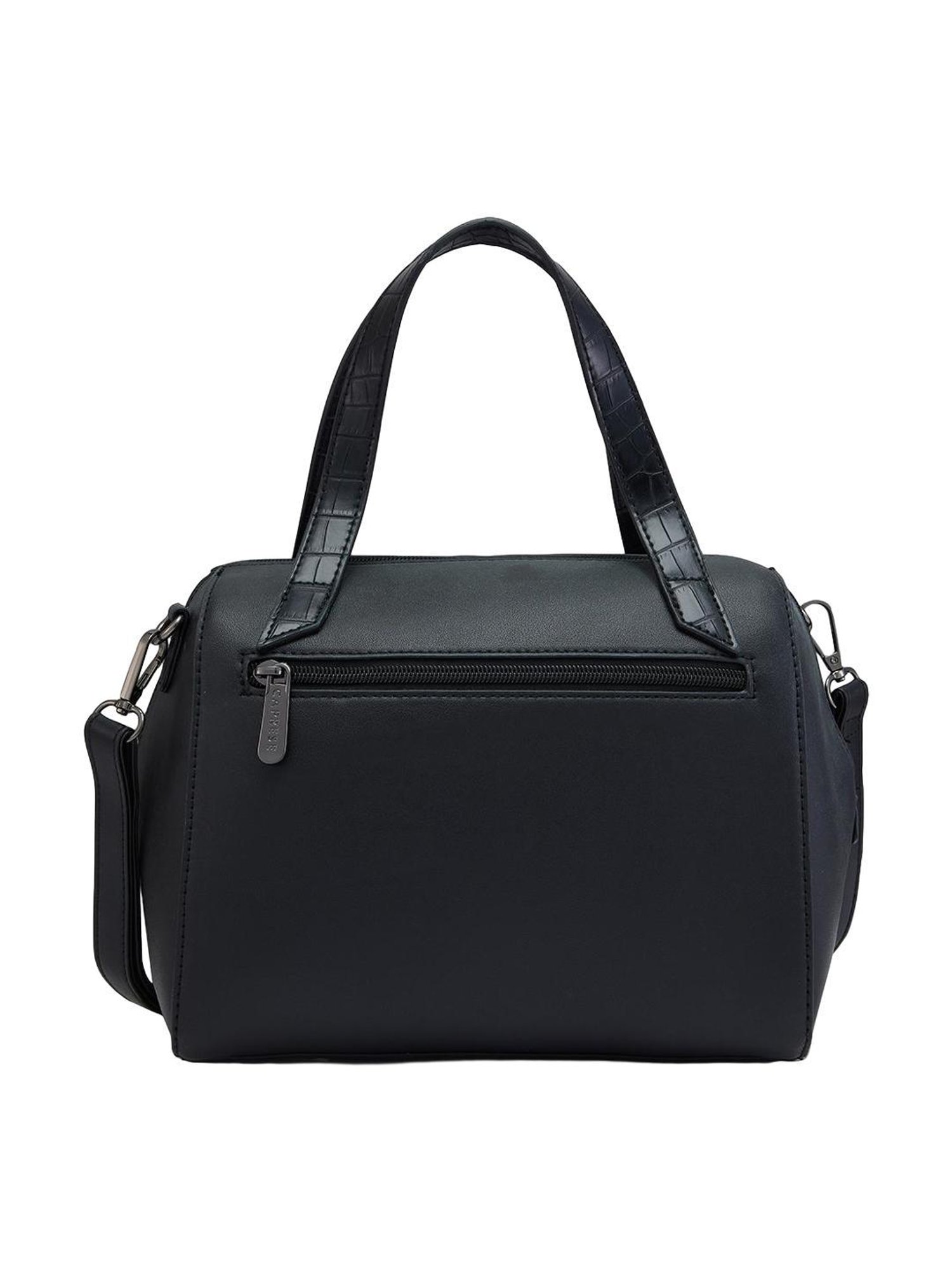 Caprese Cabo Black Faux Leather Textured Handbag