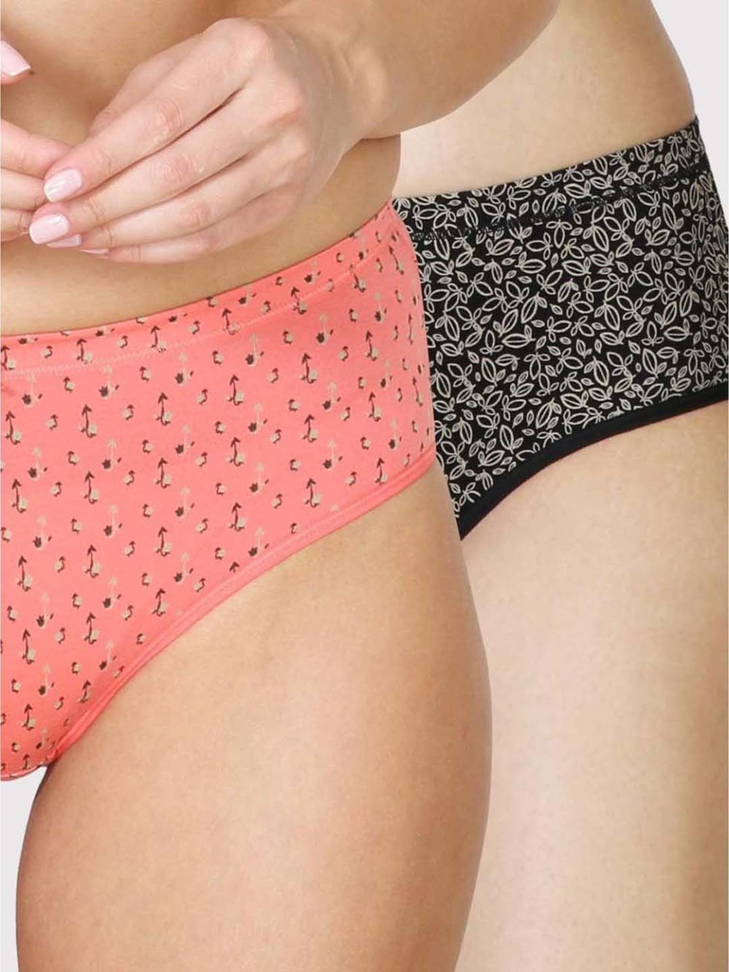 Van Heusen Assorted Color Cotton Printed Hipster Panties - Pack Of 2
