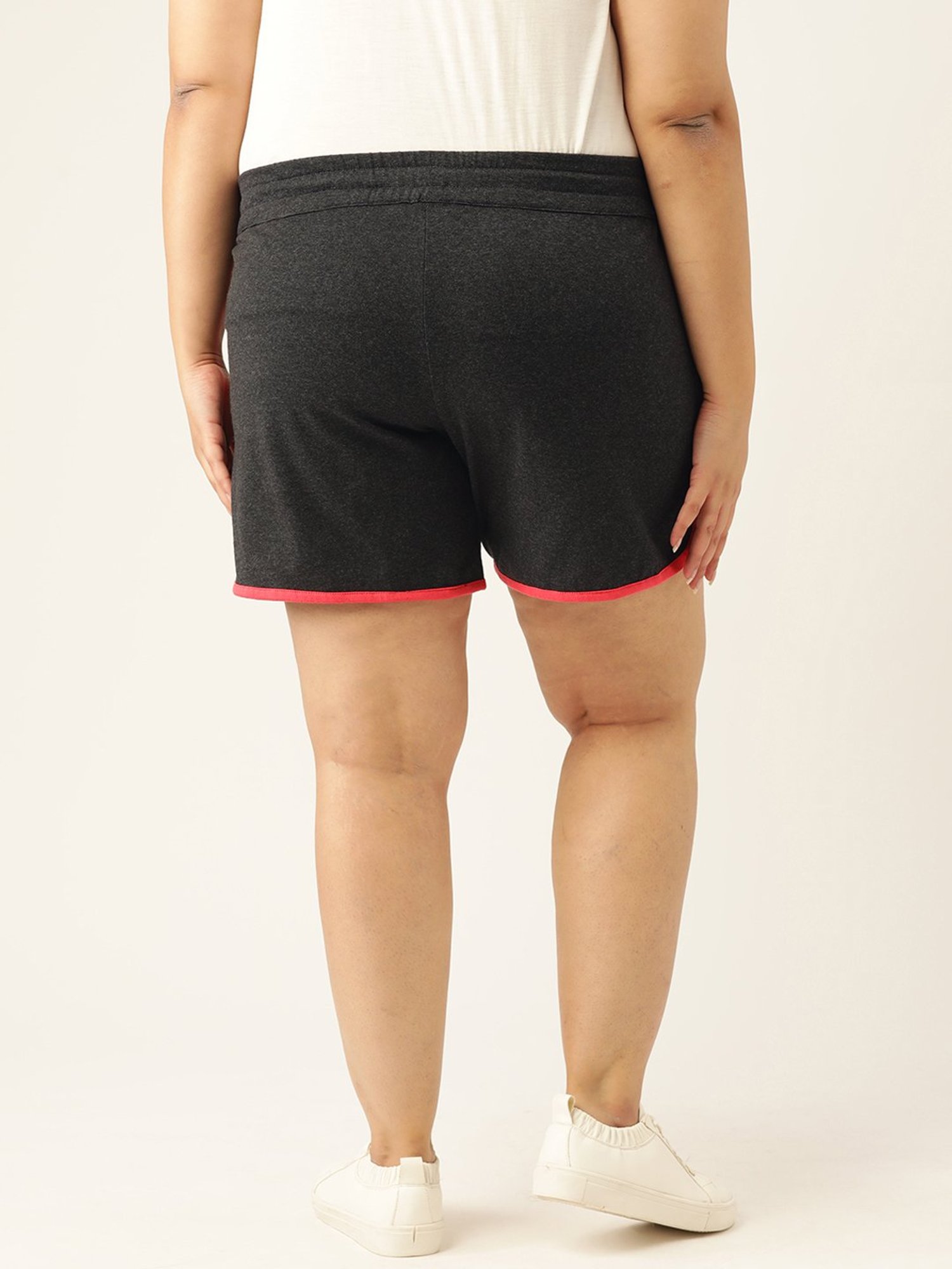 theRebelinme Anthra Grey Cotton Shorts