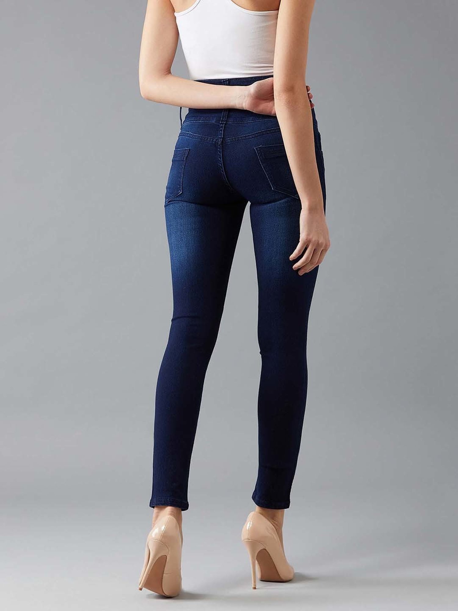 DOLCE CRUDO Navy High Rise Jeans