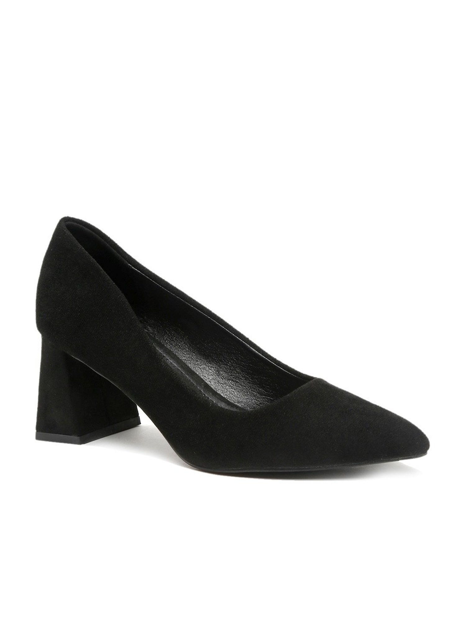 Flat N Heels Women's Black Casual Pumps