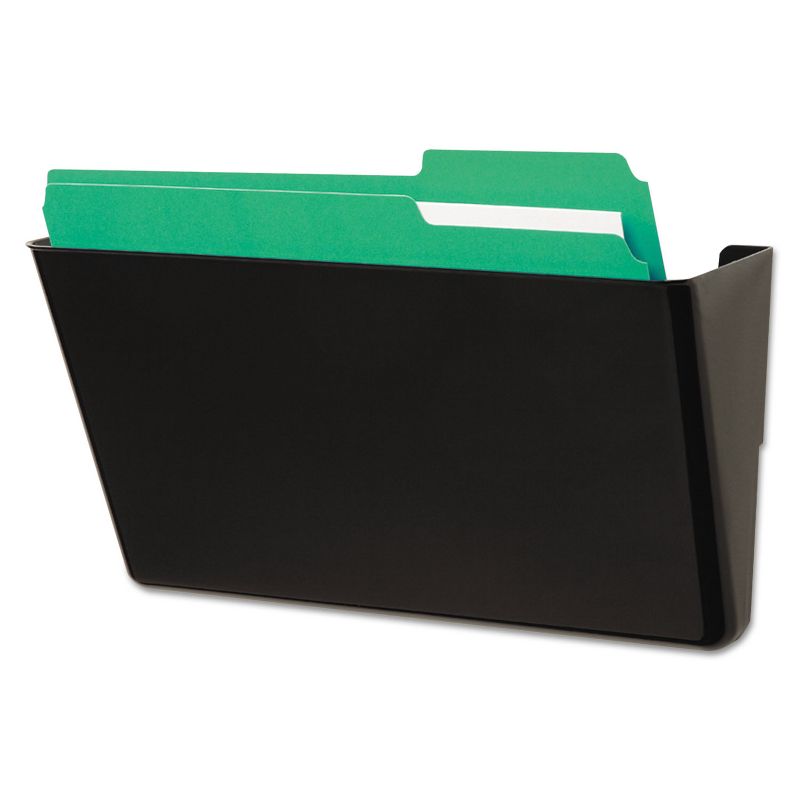 UNIVERSAL Recycled Wall File Add-On Pocket Plastic Black 08122
