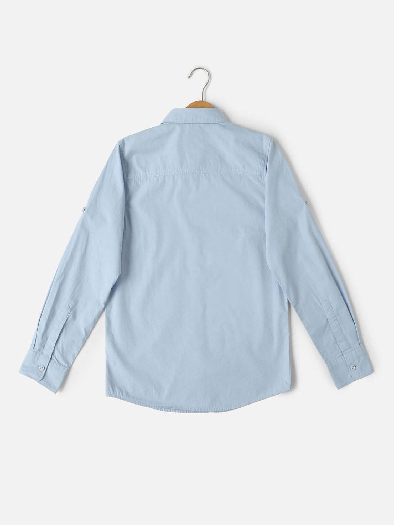 Allen Solly Kids Blue Cotton Slim Fit Full Sleeves Shirt