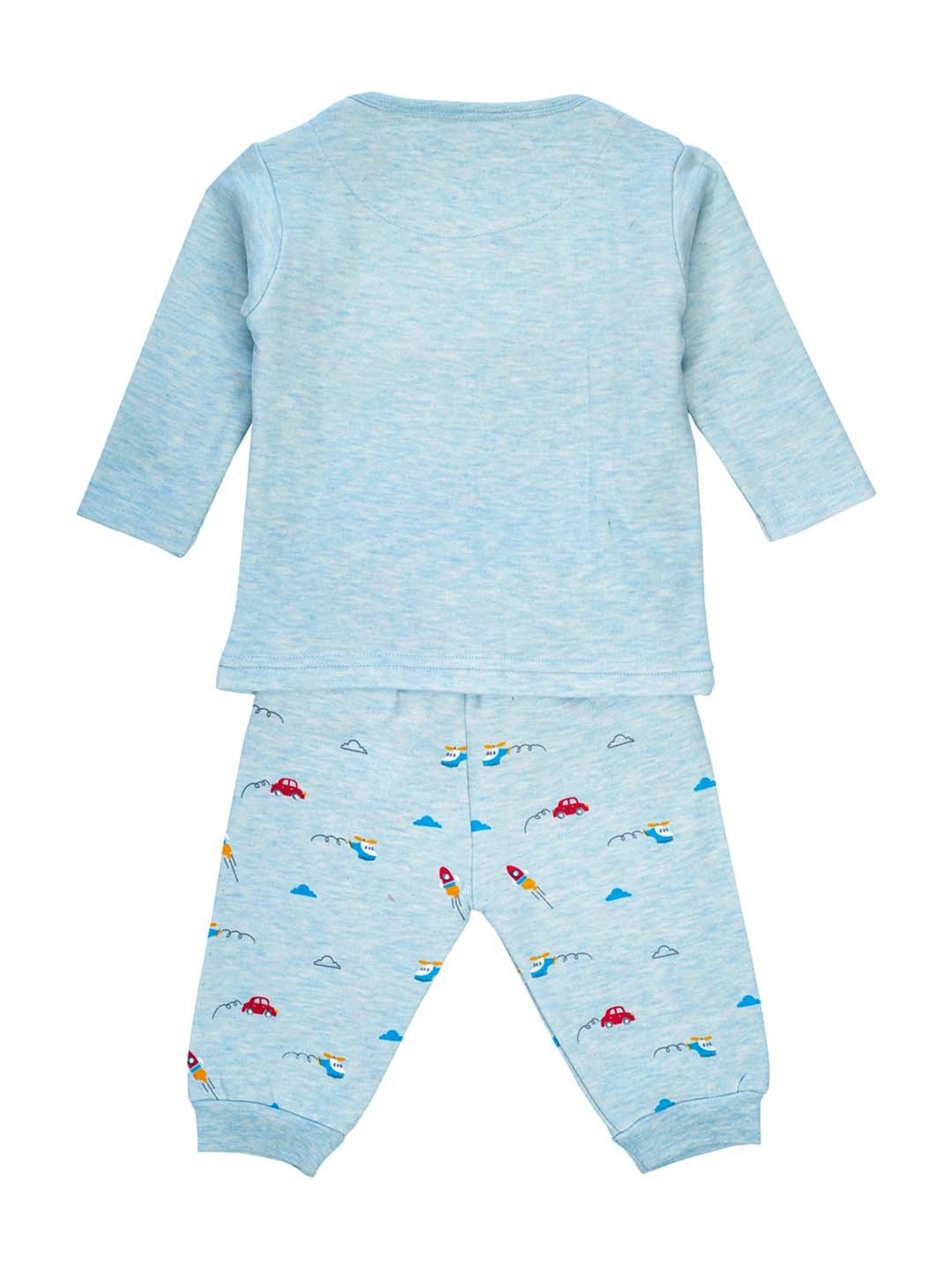 Mee Mee Boys Blue Printed Top & Joggers