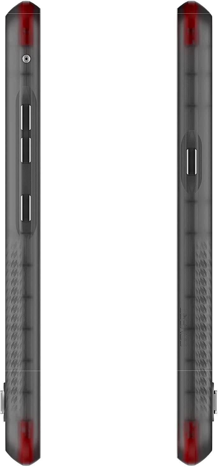 Ghostek Covert LG Velvet Case Clear with Kickstand and Grip Bumper Slim Phone Cover Ultra Thin Shockproof Design Heavy Duty Protection Wireless Charging for 2020 LG Velvet 5G (6.8 Inch) - (Smoke)