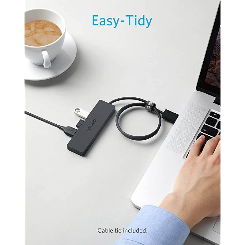 4Port USB 30 Hub UltraSlim Data USB Hub with 2 ft Extended Cable Charging Not Supported for MacBook Mac Pro Mac mini iMac Surface Pro XPS PC Flash Drive Mobile HDD