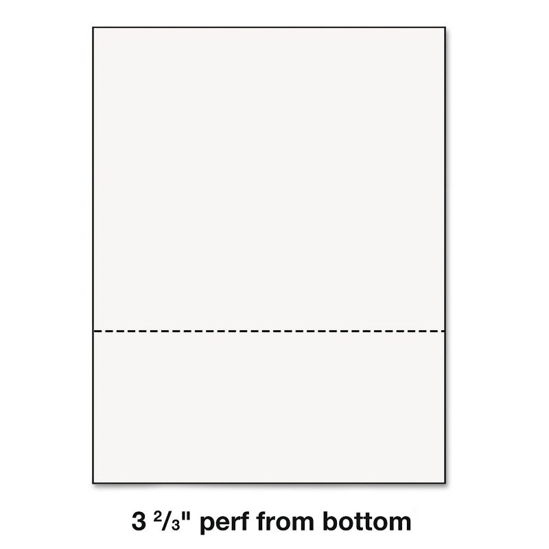 Printworks Professional Office Paper Perforated 3 2/3" From Bottom 8 1/2 x 11 24-lb 500/Ream 04126