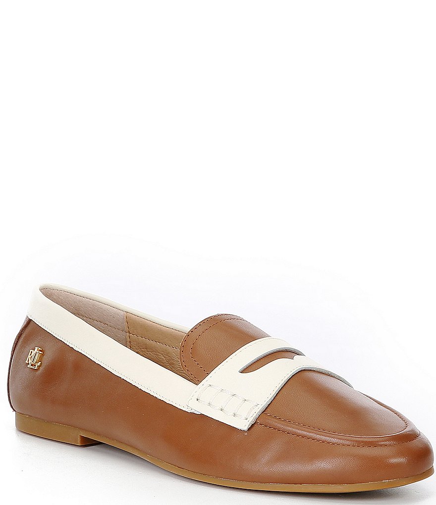 Lauren Ralph Lauren Adison Two-Tone Leather Loafers