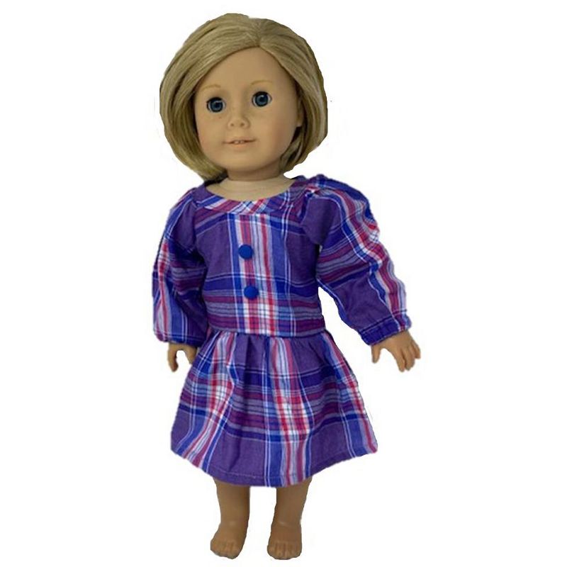 Doll Clothes Superstore Doll Clothes Blue Plaid School Dress Fits 15 Inch Baby Dolls