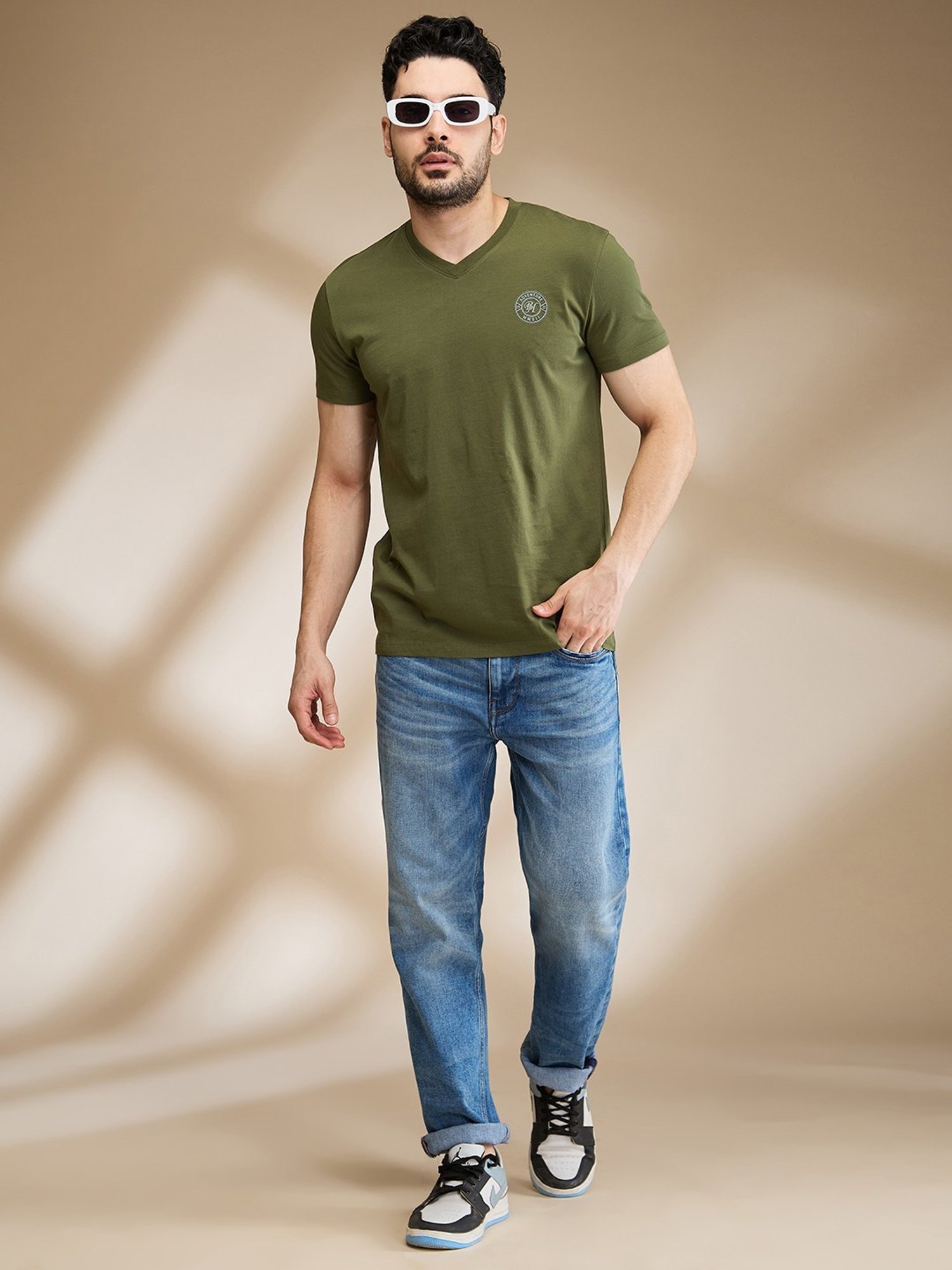 Being Human Dark Green Regular Fit T-Shirt