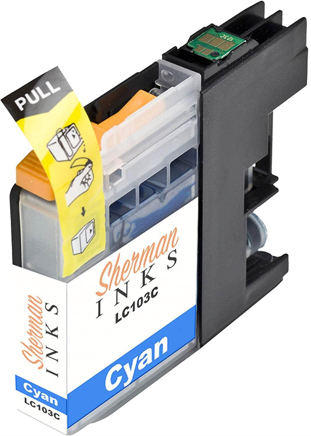 Sherman Replacement Ink Cartridge 12 Pack LC103 for Printer: Brother DCP-J152W MFC J245 J285DW J4310DW J4410DW J450DW J4510DW J4610DW J470DW J4710DW J475DW J650DW J6520DW J6720DW J6920DW J87