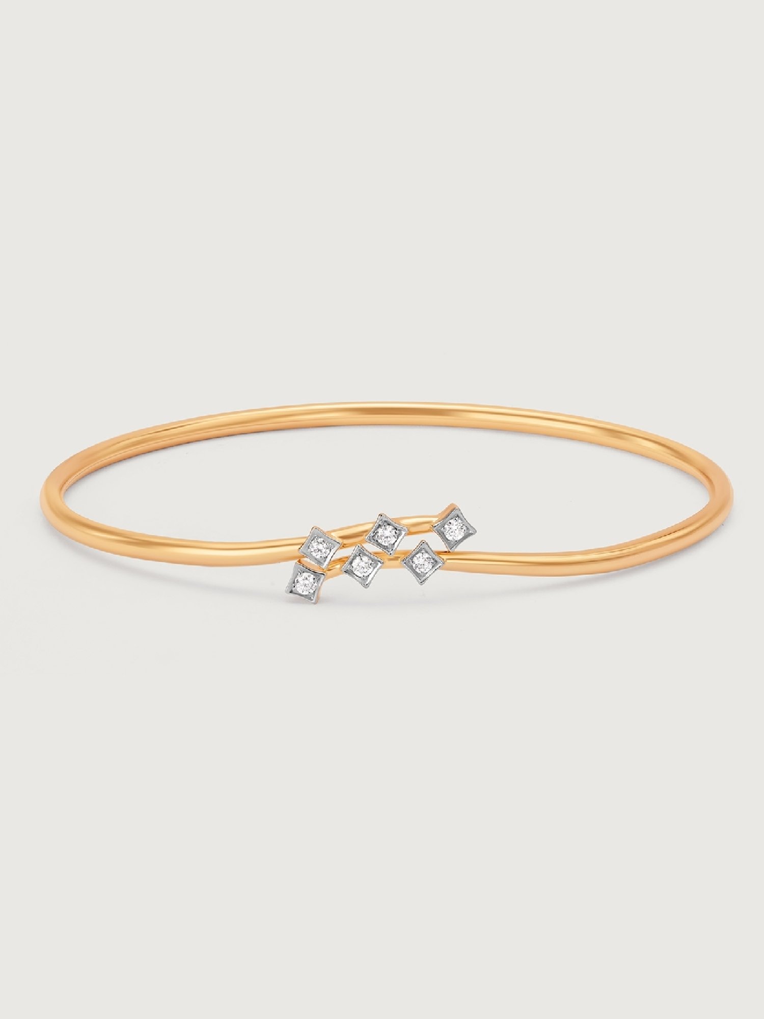 Mia by Tanishq Ethereal Elegance 14k Gold & Diamond Bangle