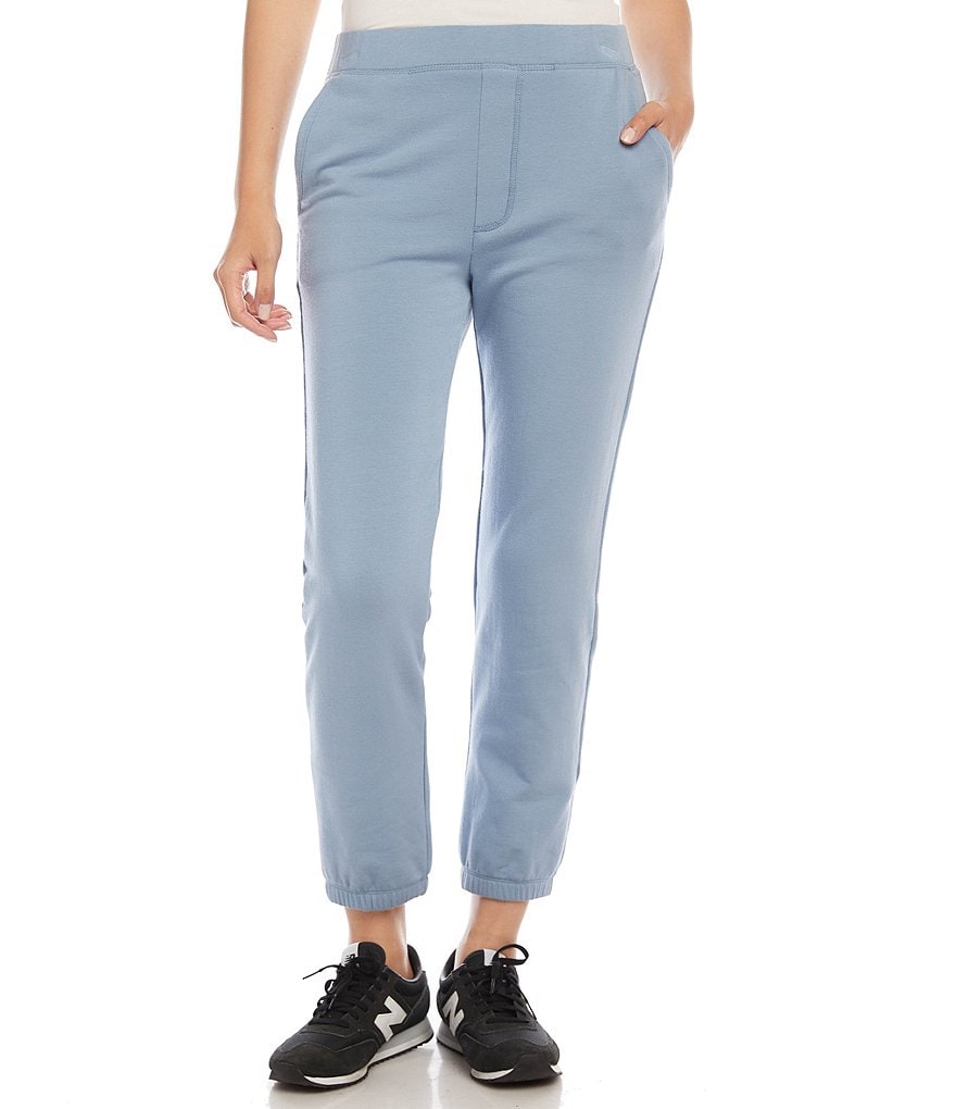 Karen Kane Fleece Knit Faux Fly Side Pocket Pull-On Sweatpants