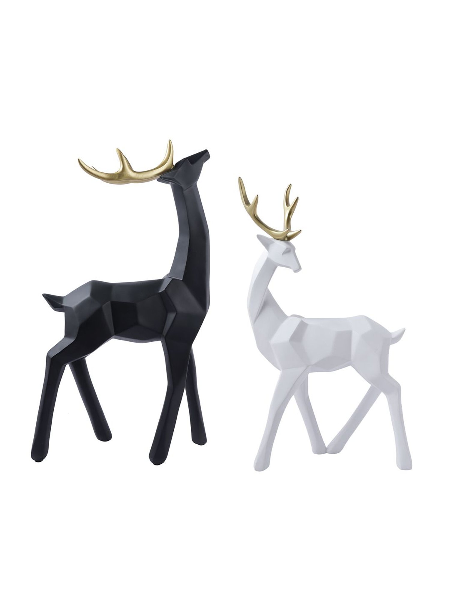 Tayhaa Black & White Black & White Reindeers Figurine