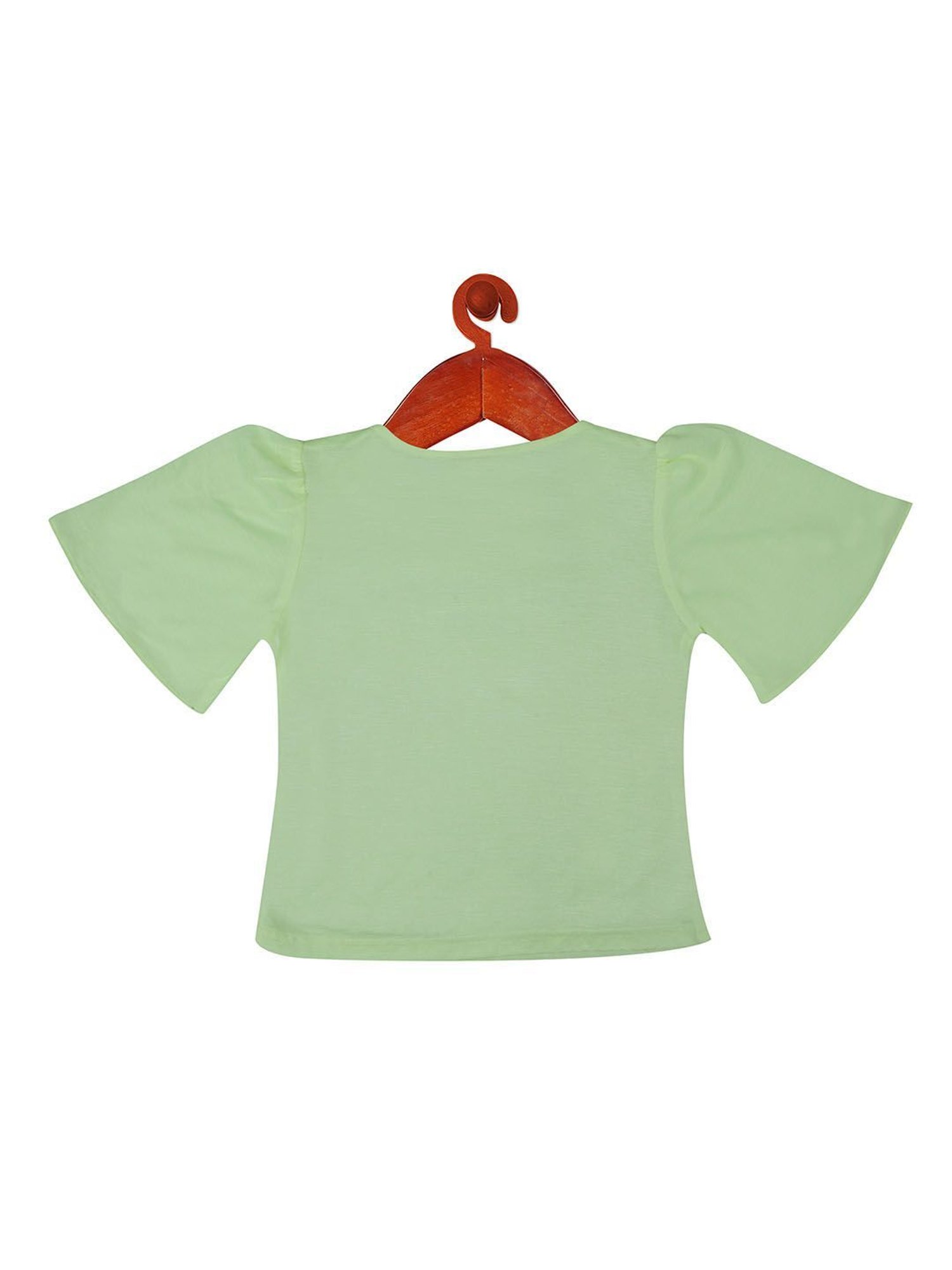 Tiny Girl Green Printed Top