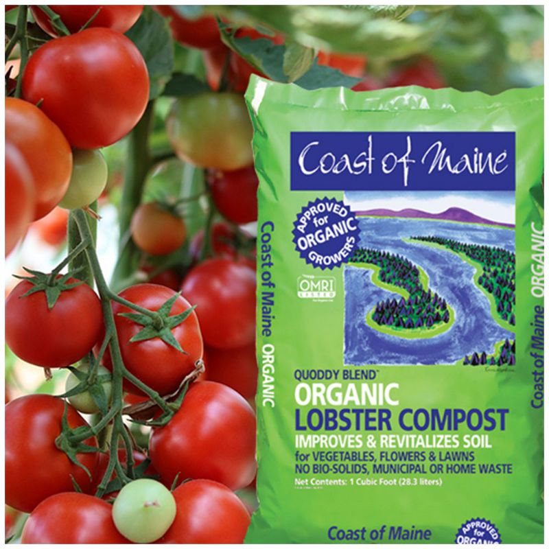 Coast of Maine Quoddy Blend Lobster and Crab Organic Compost Plant Potting Soil Blend Bag for Container Gardens and Flower Pots, 1 Cubic Foot