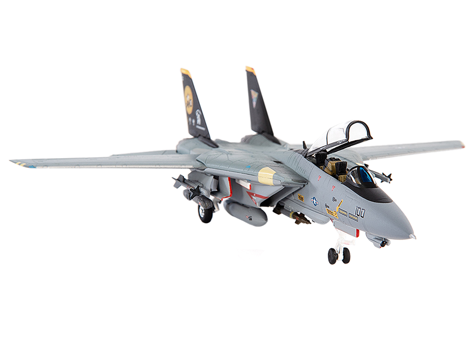 Grumman F-14B Tomcat Fighter Aircraft "VF-103 Jolly Rogers USS George Washington" (2000) United States Navy "Air Power Series" 1/72 Diecast Model by Hobby Master