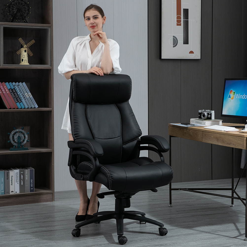 Newnno Office Chair Executive Modern Chair Big and Tall High Back Adjustable Computer Desk Chair