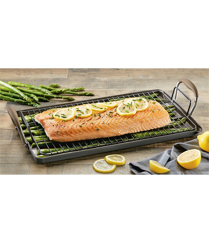 Anolon Advanced Home Hard Anodized Nonstick Bronze 10 In x 18 In Double Burner Griddle