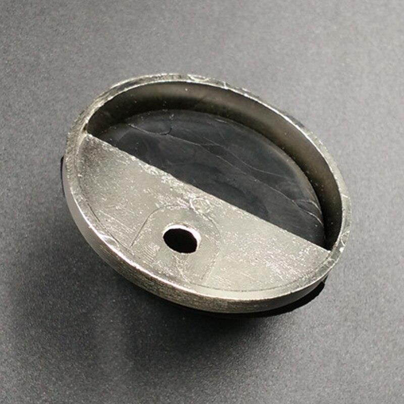 New Arrival 1PC 45mm Dia Casting Floor-mounted Door Stops APS Zinc Alloy Satin Chrome Half Moon Door Stopper Wood Door Holder