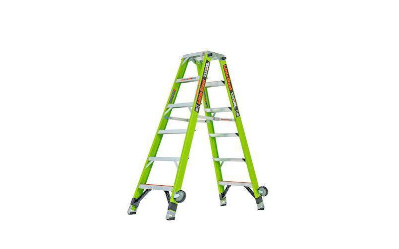 Little Giant Ladder Systems 6' 375lb ANSI Type IAA rated Double-Sided Ladder Apple Green