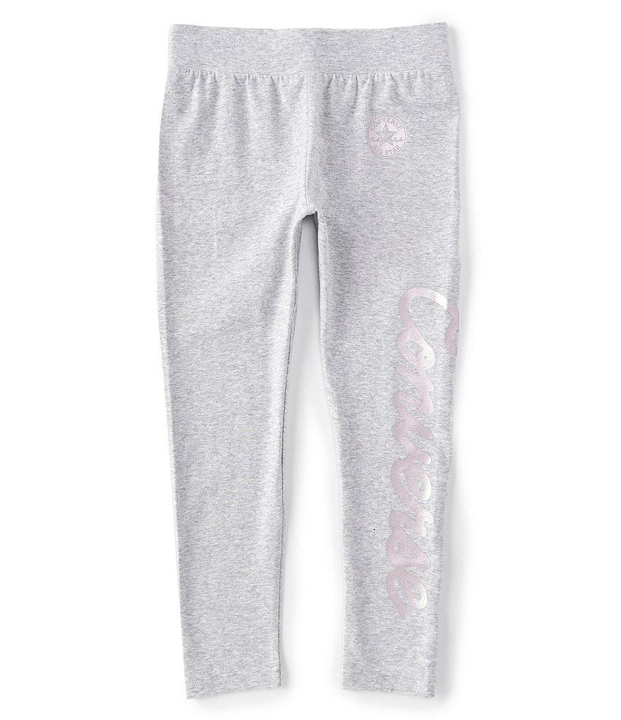 Converse Big Girls 7-16 Mid-Rise Chuck Taylor Script Metallic Shine Leggings