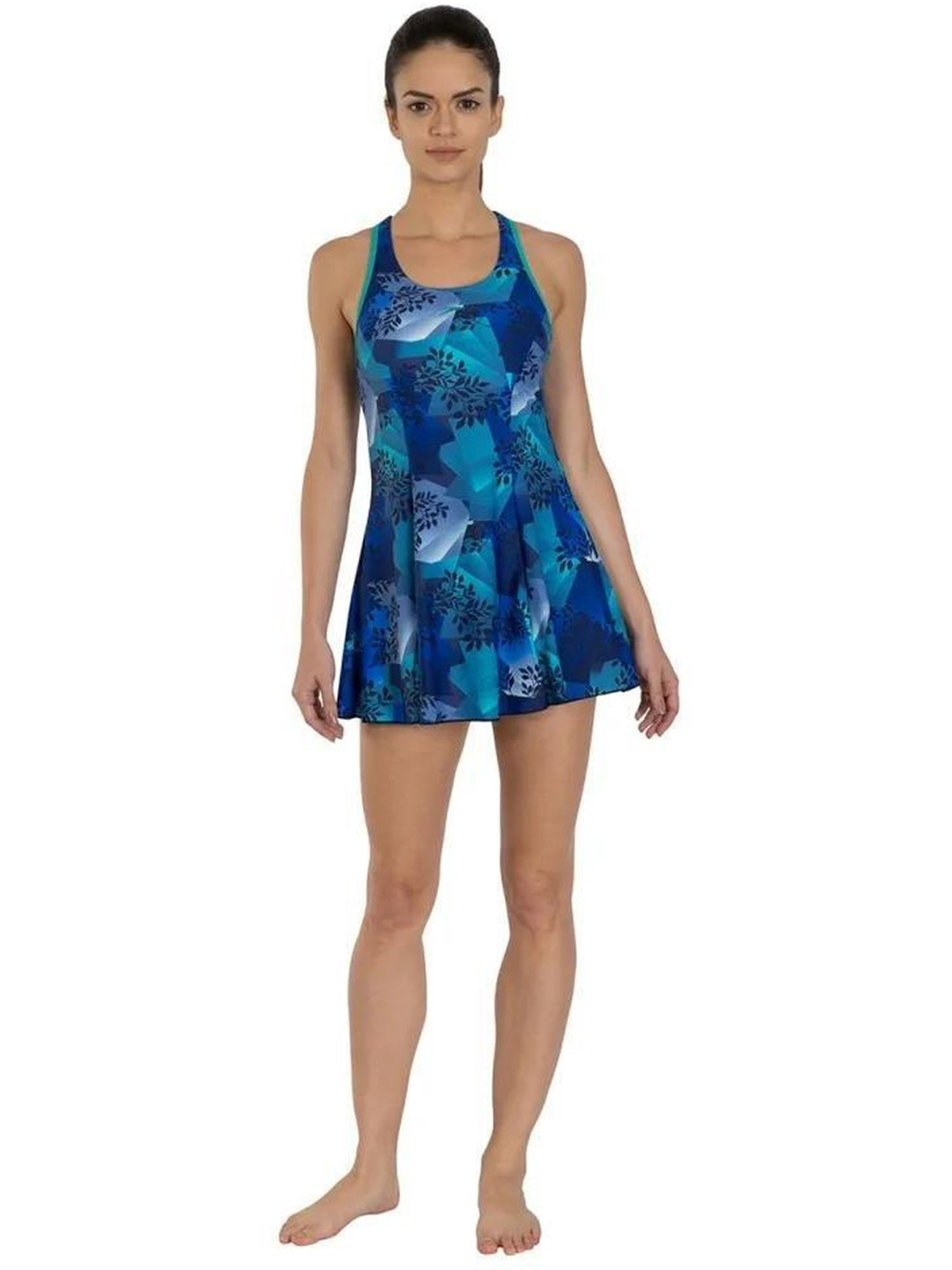Speedo Blue Printed Swimsuit
