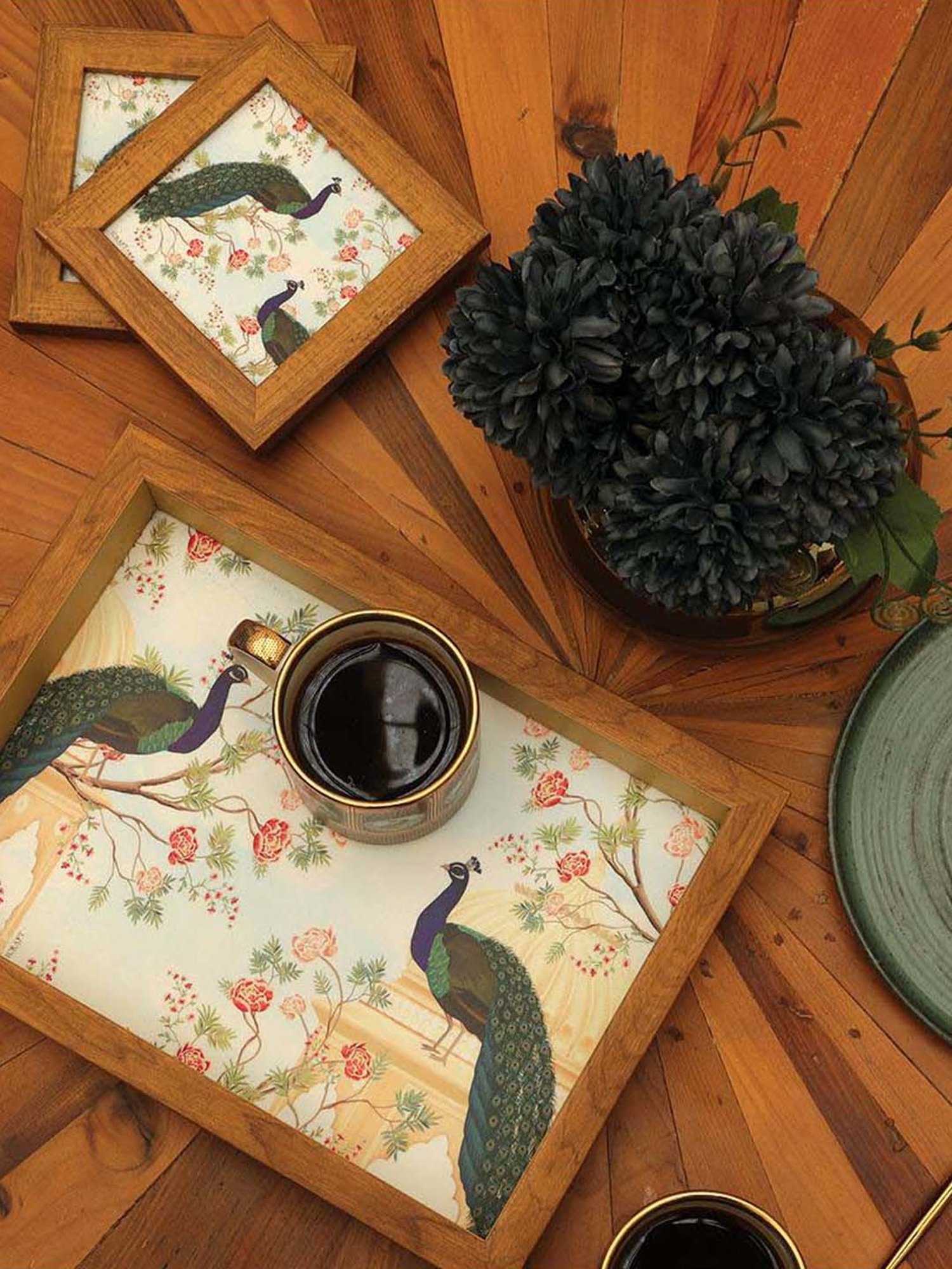 ICRAFT Multicolor Mdf Mor Series Tray