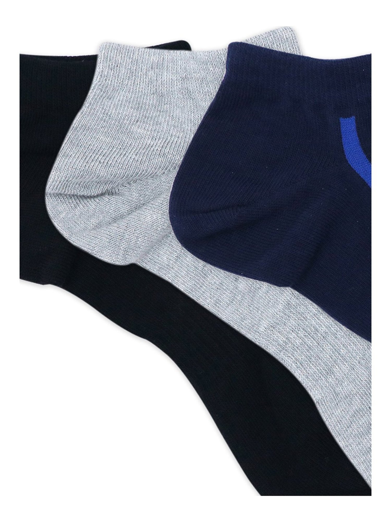 BALENZIA Cotton Self Pattern Ankle Length Socks (Pack Of 3)