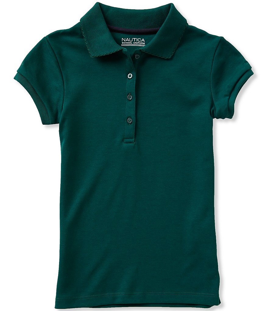 Nautica Big Girls 7-16 Short Sleeve Polo Shirt