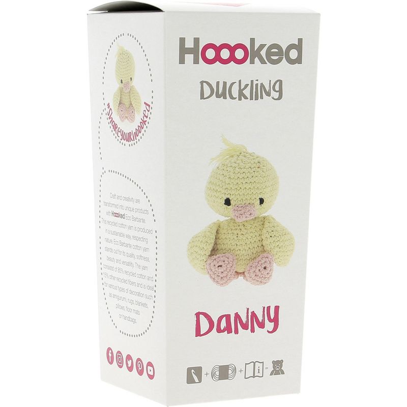 Hoooked Duckling Danny Yarn Kit W/Eco Barbante Yarn-Yellow & Peach