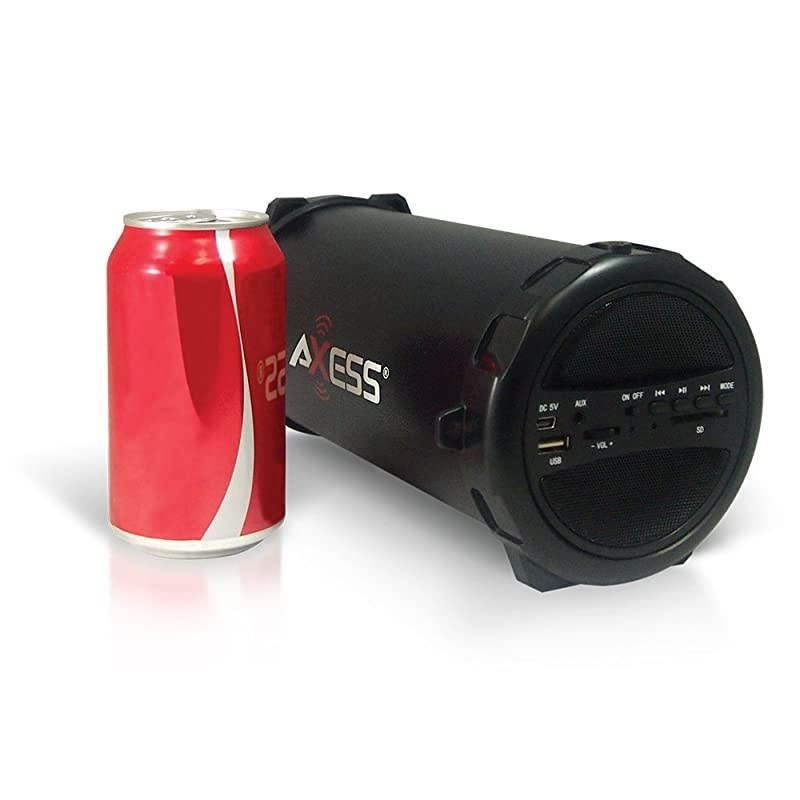 SPBT1031BL Portable Bluetooth Indoor/Outdoor 2.1 Hi-Fi Cylinder Loud Speaker with Built-In 3" Sub and SD Card, USB, AUX Inputs in Blue