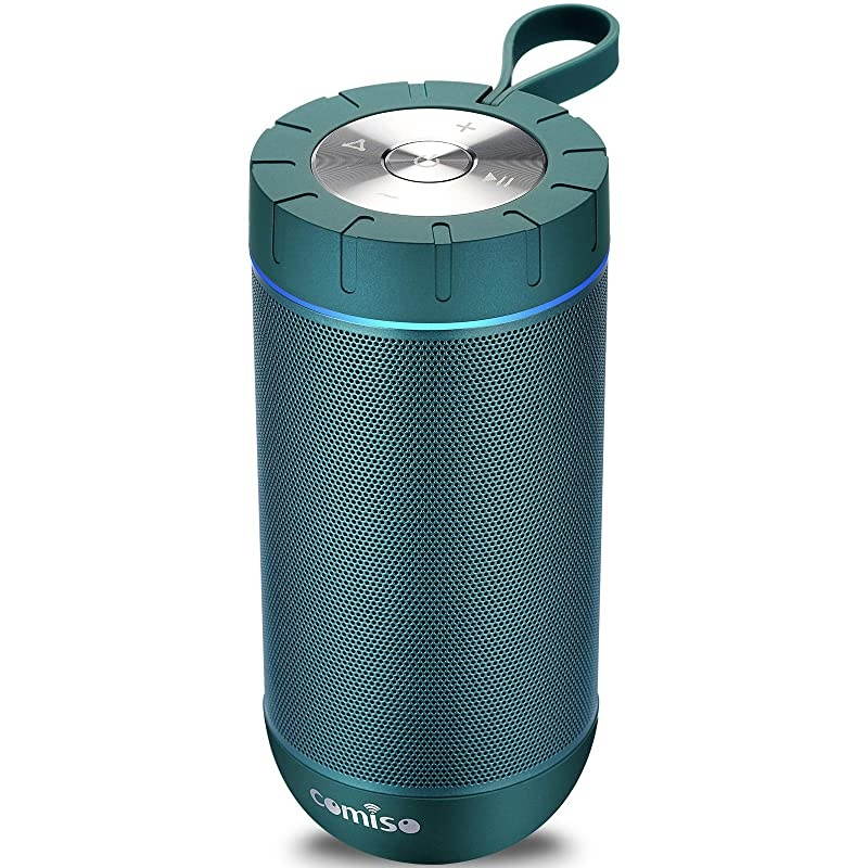 Waterproof Bluetooth Speakers Outdoor Wireless Portable Speaker with 20 Hours Playtime Superior Sound for Camping Beach Sports Pool Party Shower Malachite Green